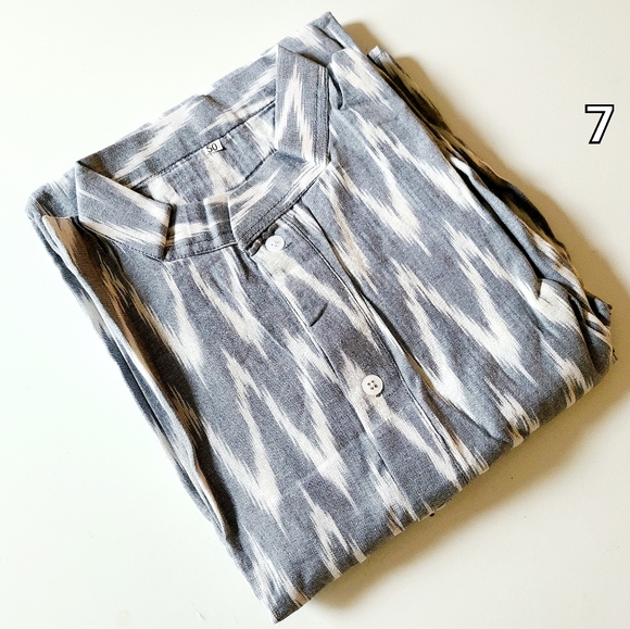 New Handmade ikkat long sleeve casual cotton kurtas for men 3xl - Picture 14 of 17